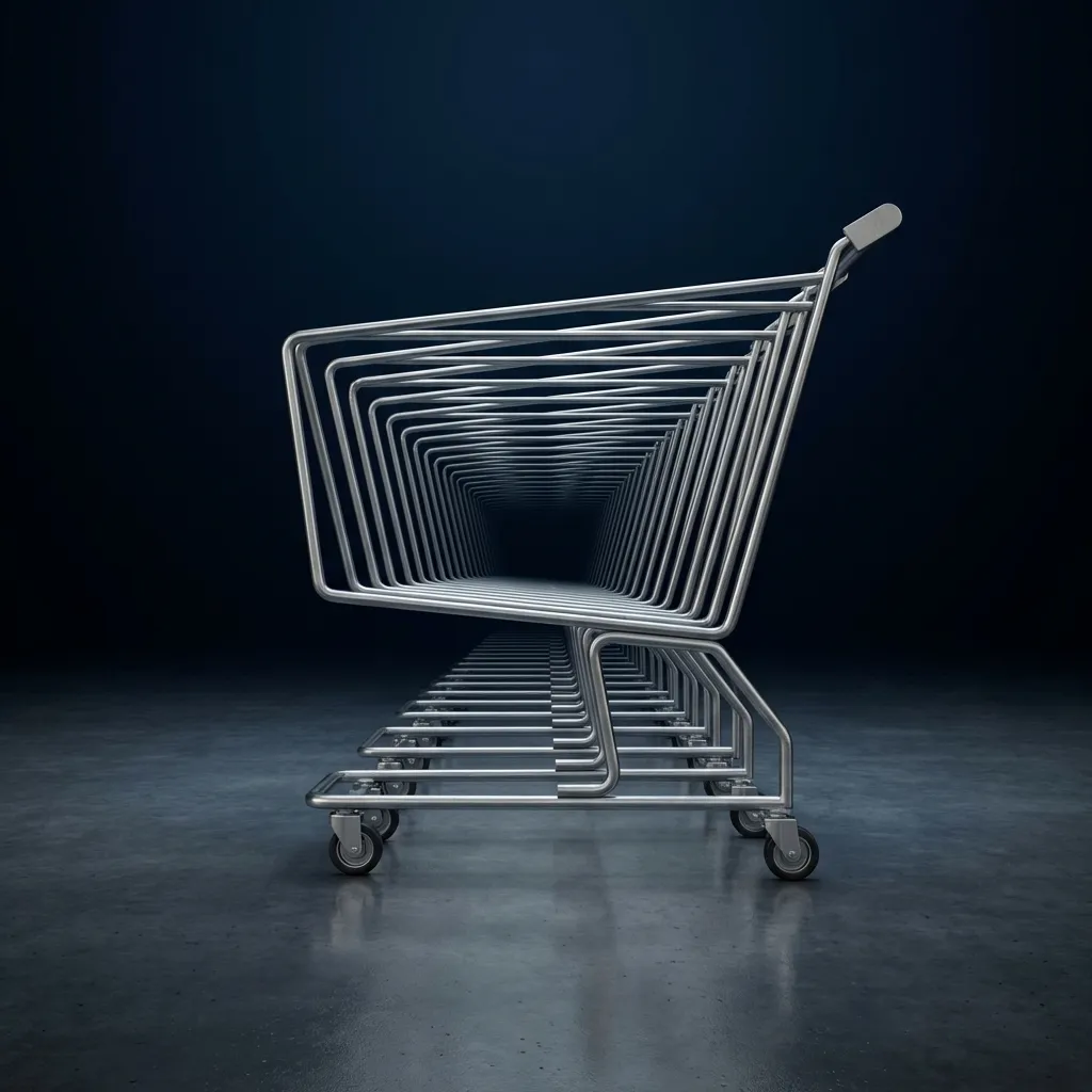 Infinite shopping cart tunnel