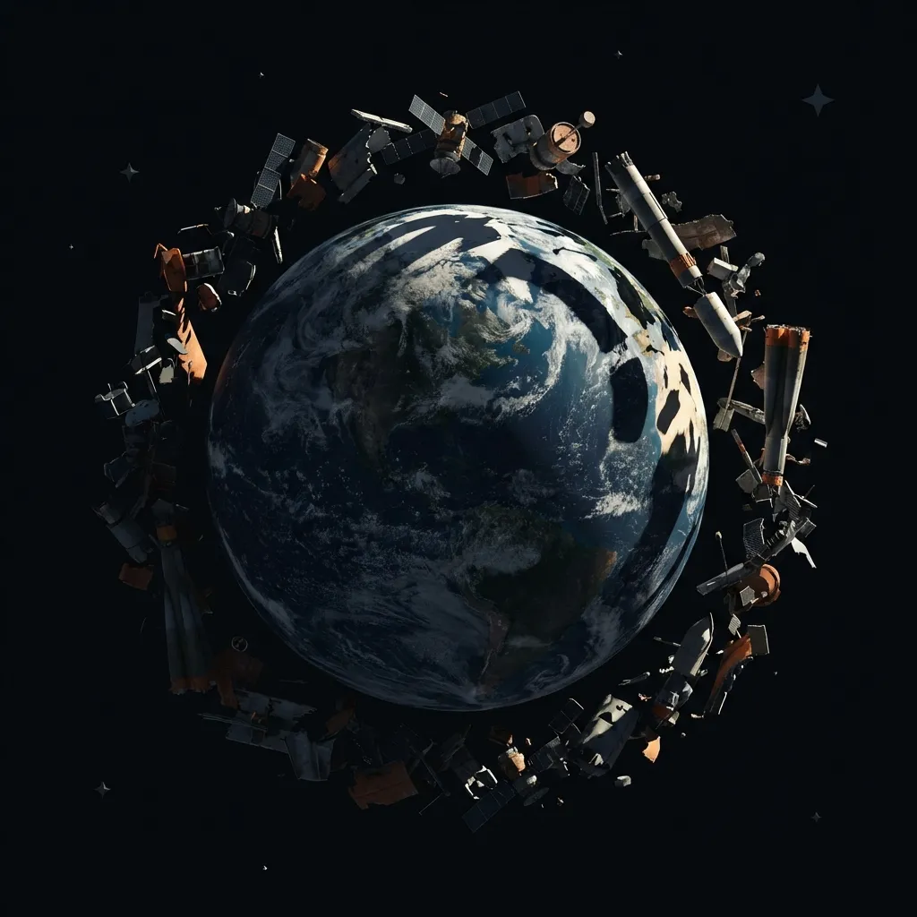 Earth Trapped by Debris