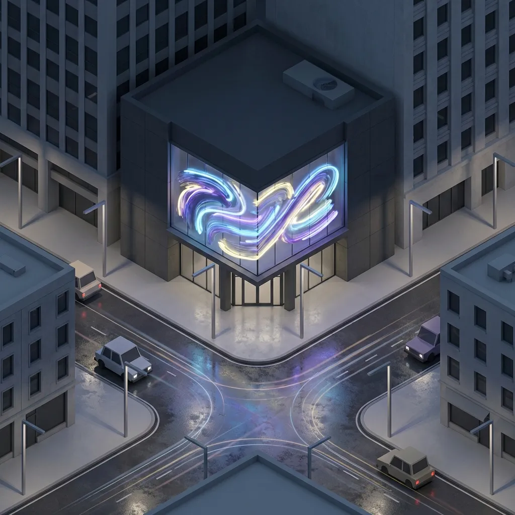 Neon sign text distorted in a dream environment